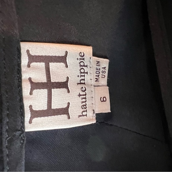 Haute Hippie Polka Dot Wide Leg Slit Leg Silk - Picture 3 of 7